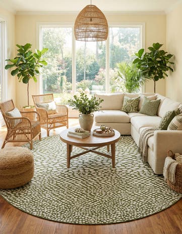 13' x 13' Easy-Clean Jill Zarin Cape Town Indoor / Outdoor Round Rug
