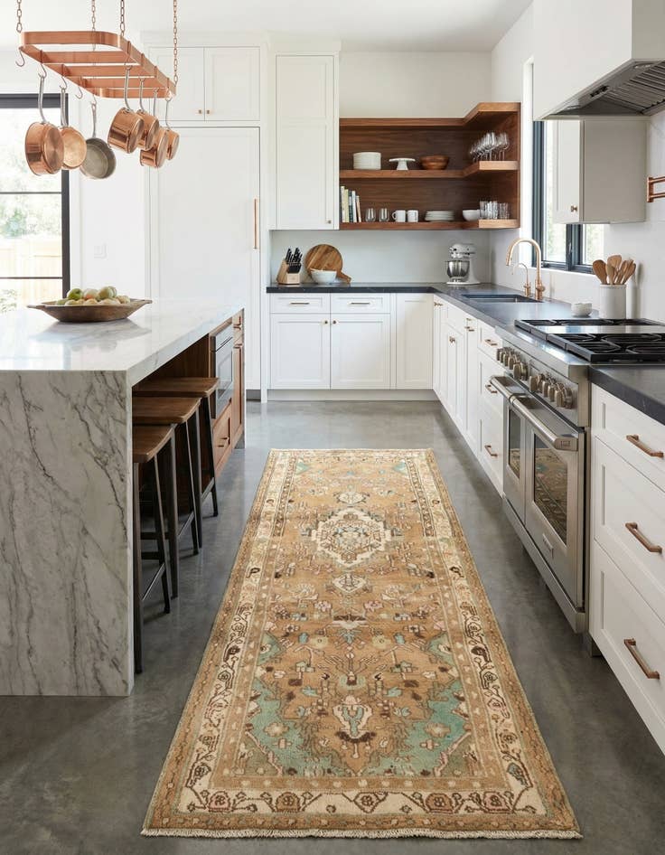 Detail image of 3' 1 x 8' 2 Hamedan Runner Rug