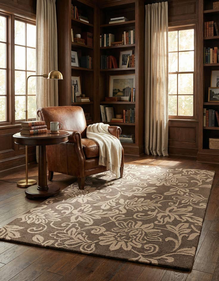 Detail image of 5' x 8' Agra Wool Rug