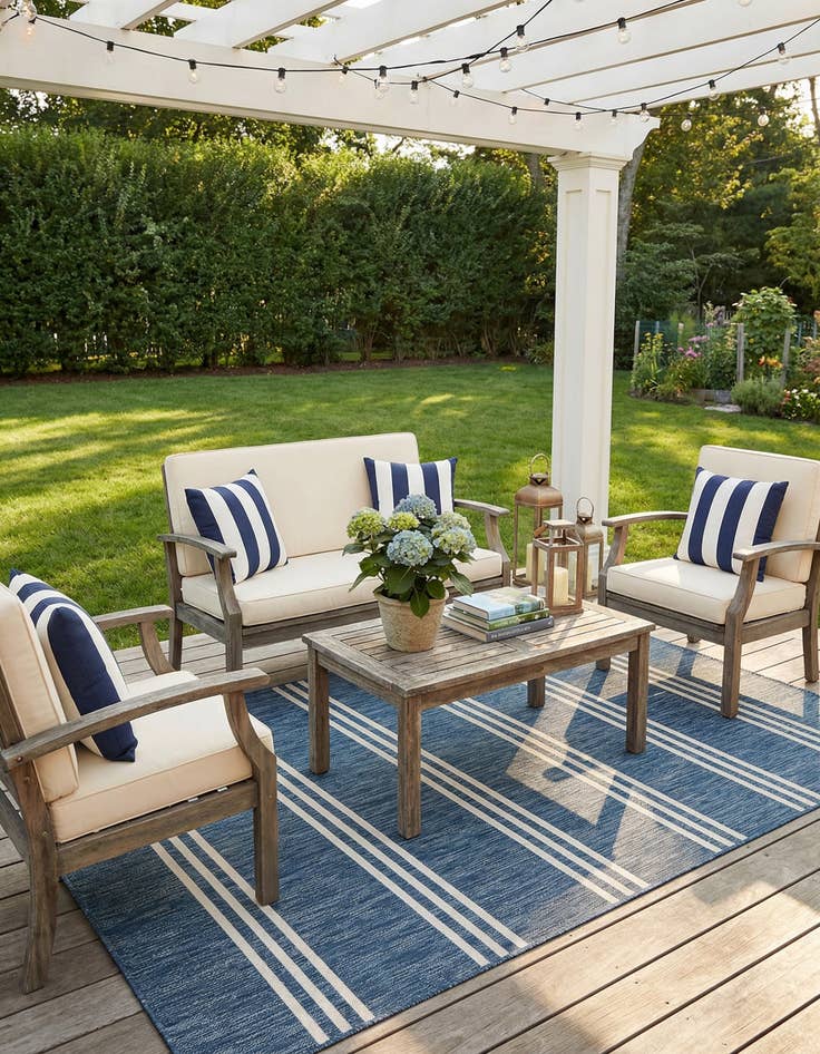 Detail image of  6' x 9'  Washable Jill Zarin Anguilla Indoor / Outdoor Rug