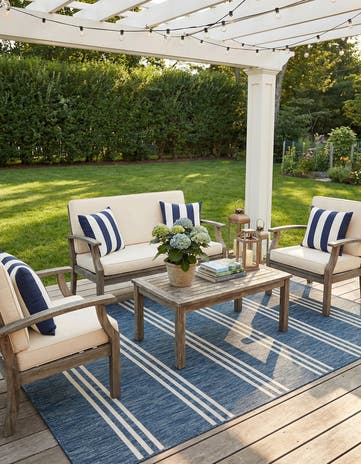 6' x 9' Easy-Clean Jill Zarin Anguilla Indoor / Outdoor Rug