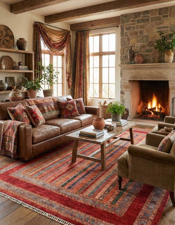 6' 10 x 9' 9 Hand Knotted Ariana Ziegler Rug