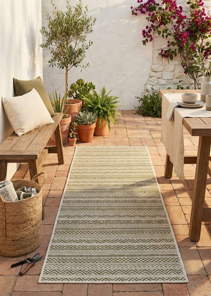 2' x 8' Easy-Clean Ribbon Indoor / Outdoor Runner Rug