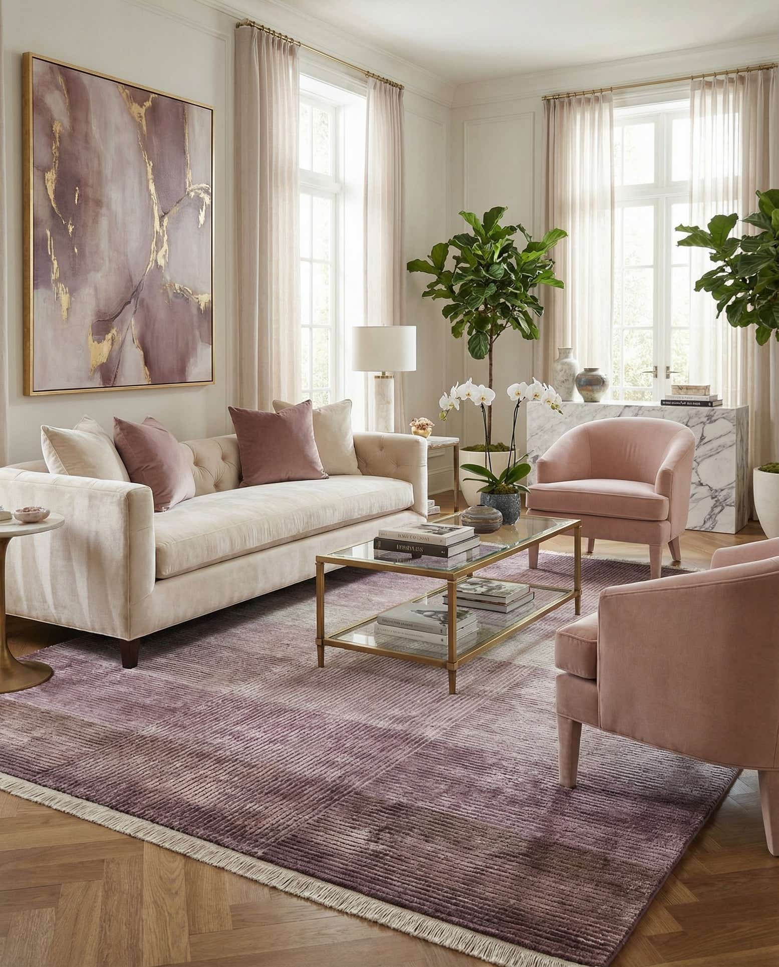 6' 7 x 10' Hand Knotted Darya Wool Rug