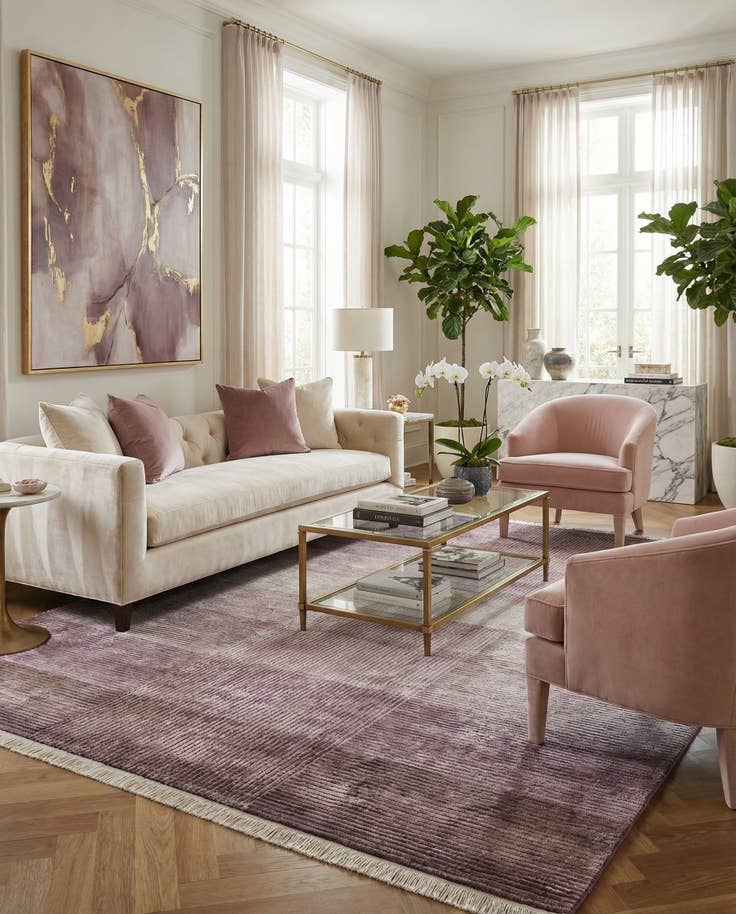 Detail image of 6' 7 x 10' Hand Knotted Darya Wool Rug