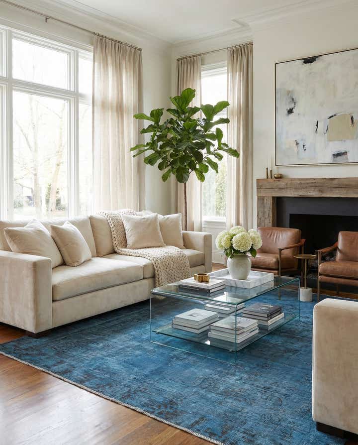 6' 2 x 8' 10 Hand Knotted Ultra Vintage Persian Wool Rug