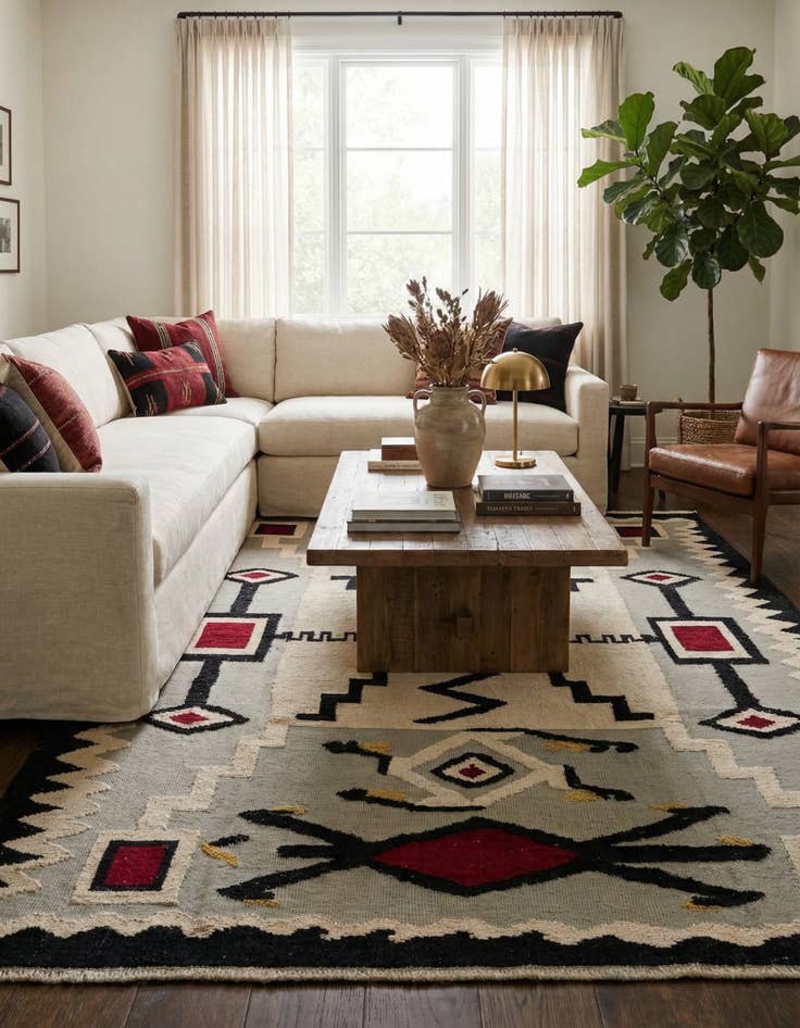 Detail image of 7' 8 x 10' 6  Hand Knotted Darya Wool Rug