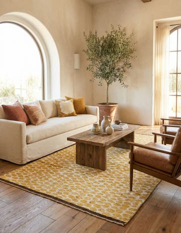 6' x 9' 2 Hand Knotted Moroccan Wool Rug