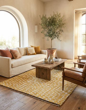 6' x 9' 2 Hand Knotted Moroccan Wool Rug