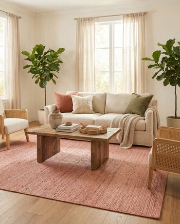  7' 1 x 10'  Hand Braided Jute Rug