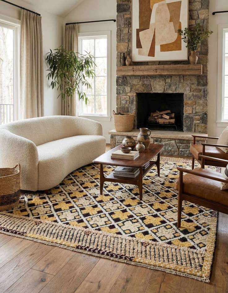 Detail image of  8' 1 x 10' 4  Hand Knotted Darya Wool Rug