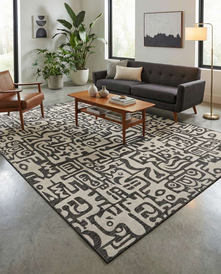 10' x 14' Easy-Clean Modern Indoor / Outdoor Rug