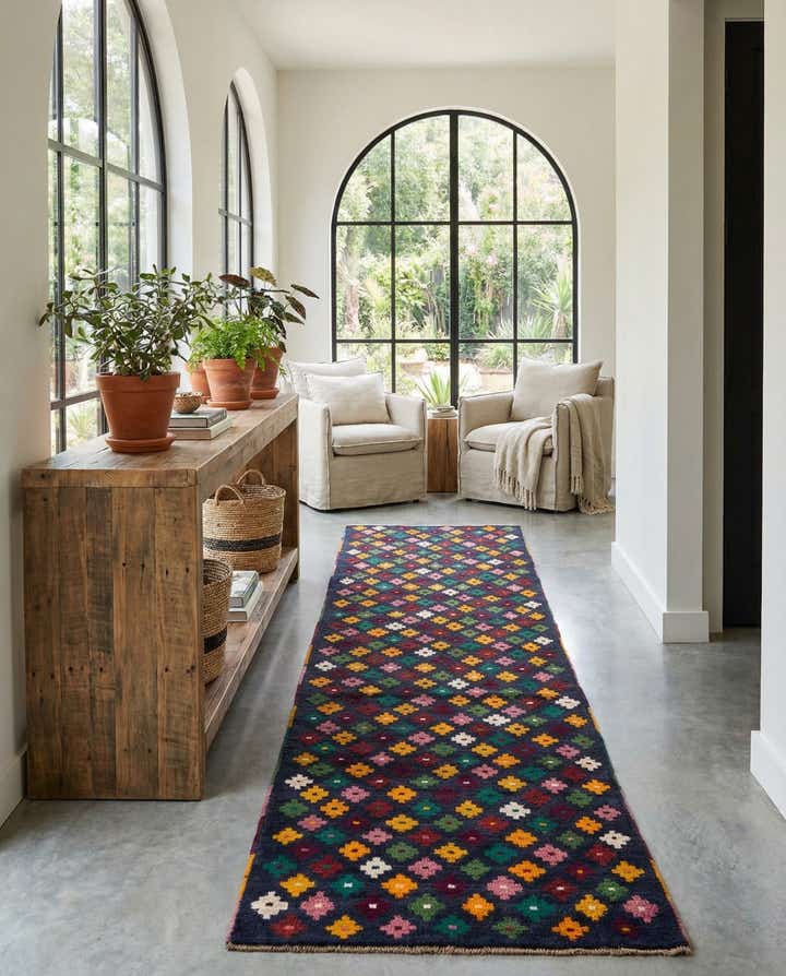 2' 8 x 9' 10 Hand Knotted Balouch Wool Runner Rug