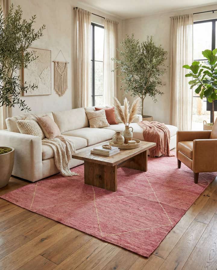 5' 7 x 8' Hand Knotted Moroccan Wool Rug