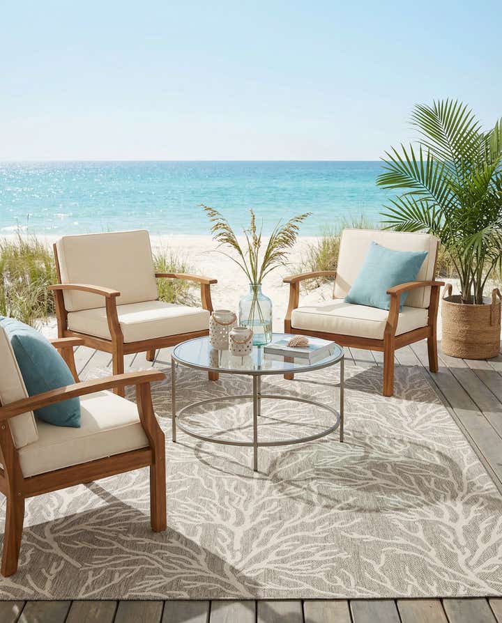 9' x 12' Easy-Clean Coastal Indoor / Outdoor Rug