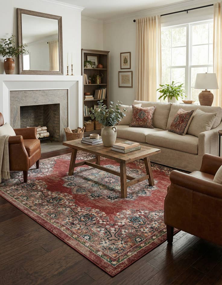 Detail image of  8' x 8' Isabella Square Rug