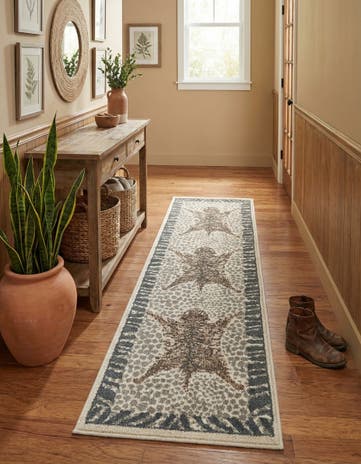 Gray and Ivory Savannah Runner Rug