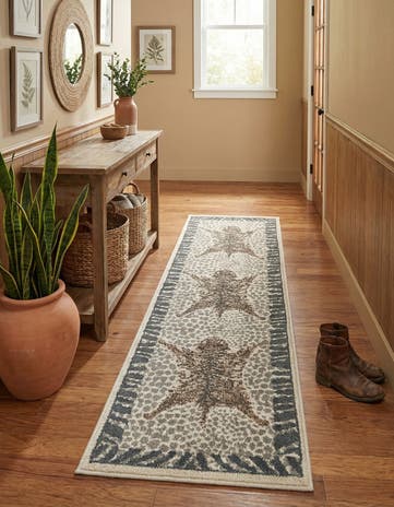 Gray and Ivory Savannah Runner Rug
