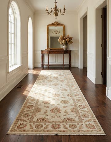 2' 10 x 9' 9 Hand Knotted Peshawar Ziegler Runner Rug