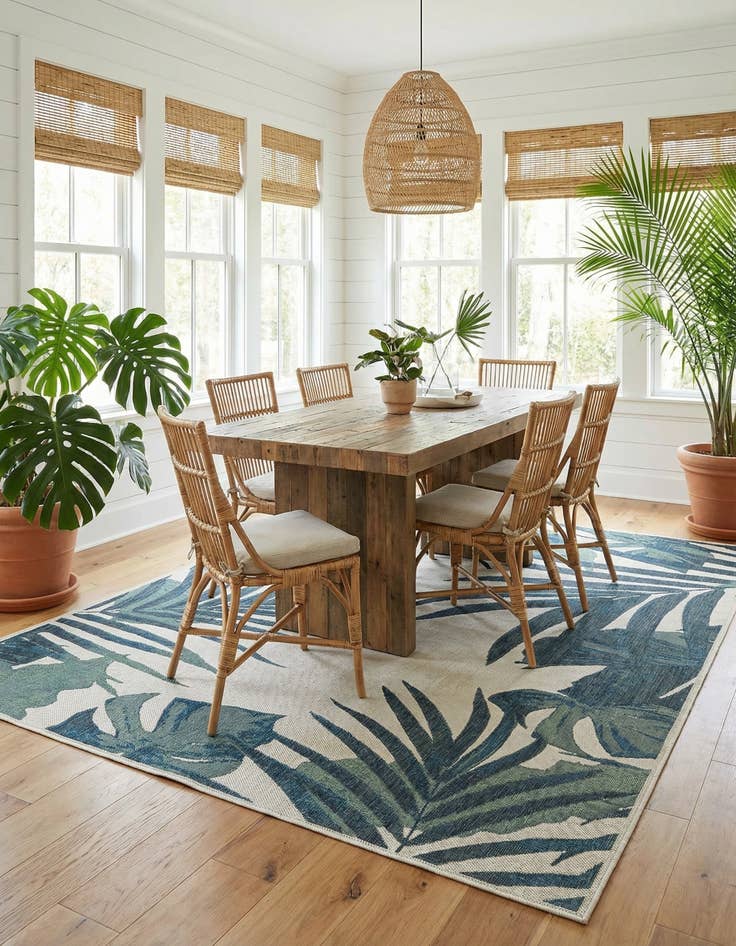 Detail image of 9' x 12'  Washable Baja Indoor / Outdoor Rug
