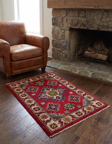 2' 1 x 3' Hand Knotted Kazak Rug