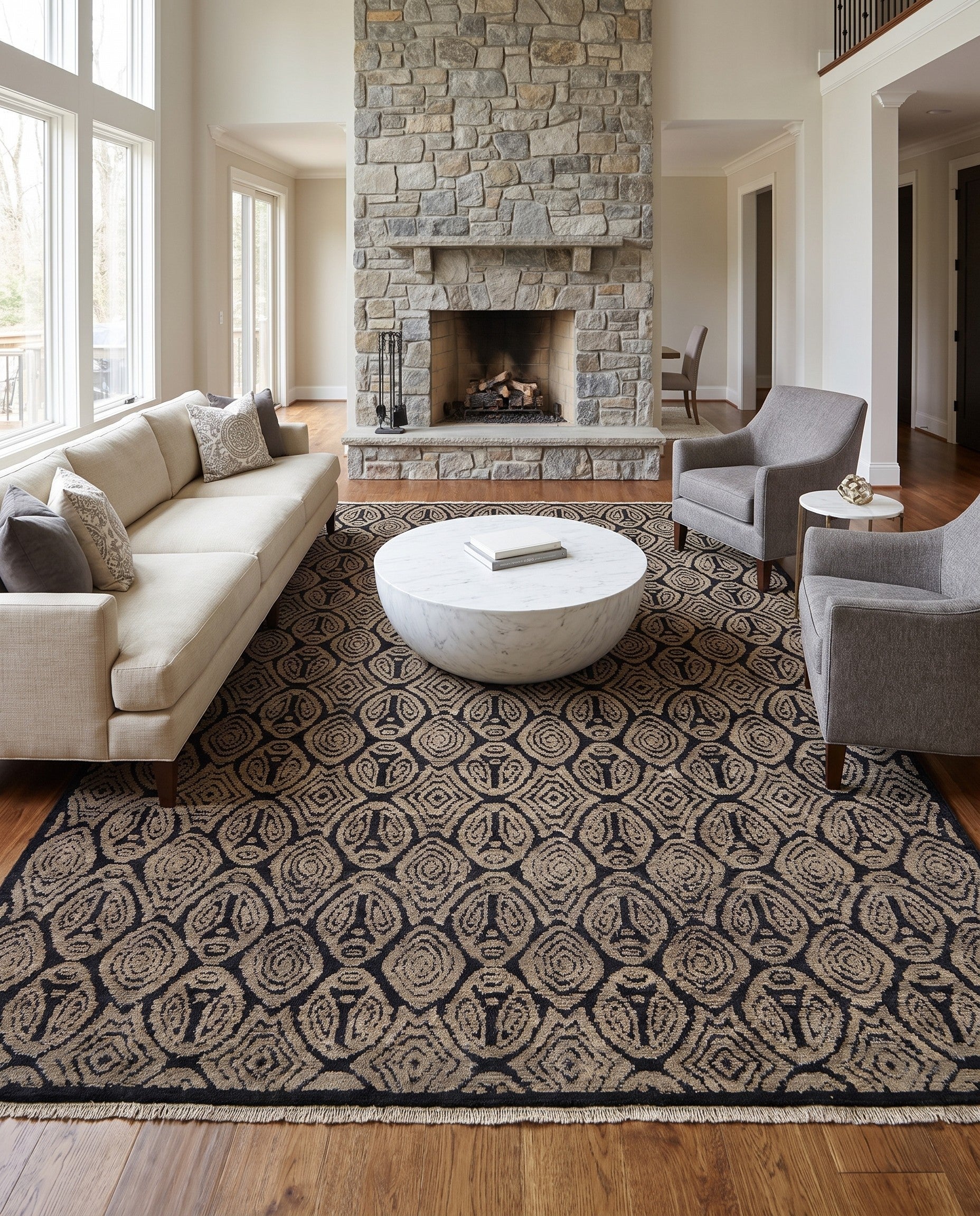 9' 3 x 12' Hand Knotted Darya Wool Rug