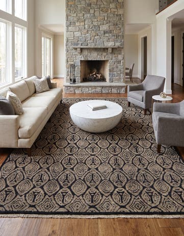 9' 3 x 12' Hand Knotted Darya Wool Rug