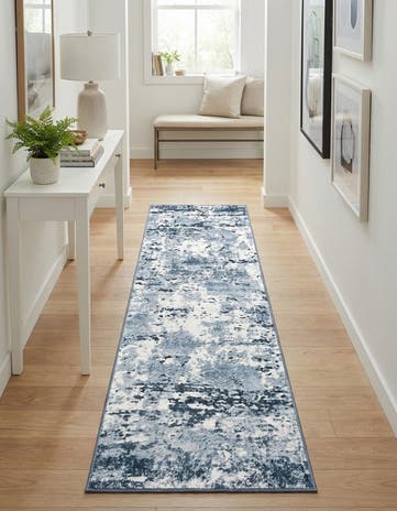 Vintage Blue Aurora Runner Rug