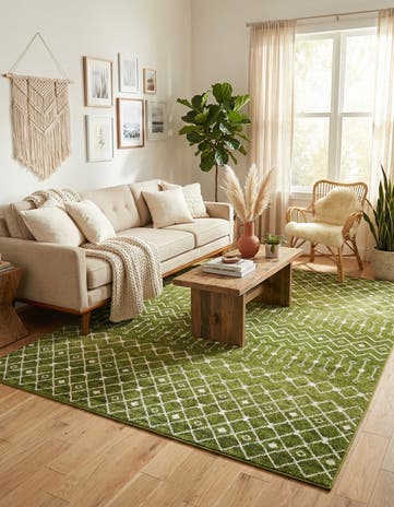 Green Moroccan Trellis Rug