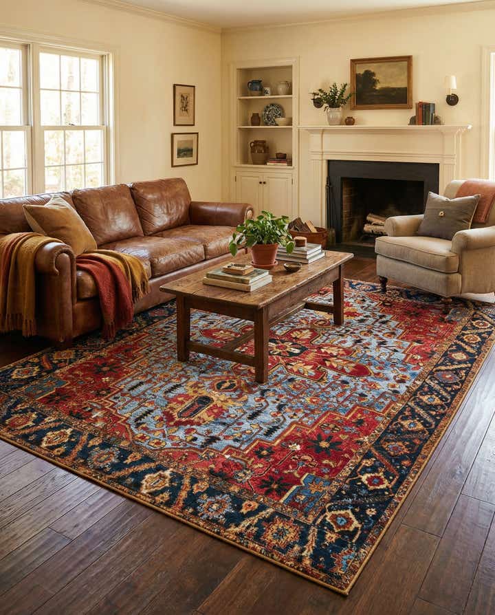 7' x 10' Easy-Clean Traditional Indoor / Outdoor Rug