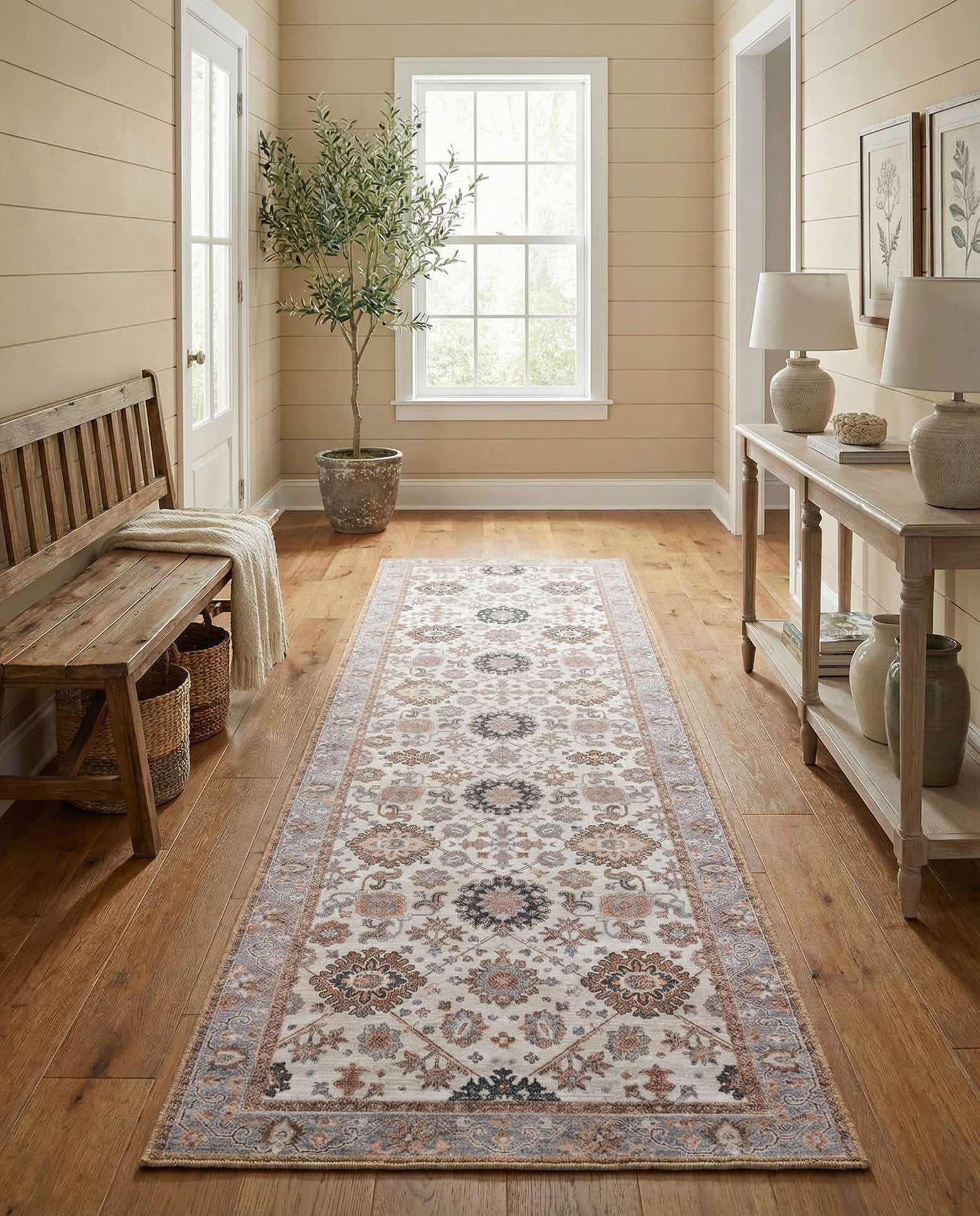 2' 7 x 10' Washable Timeless Runner Rug