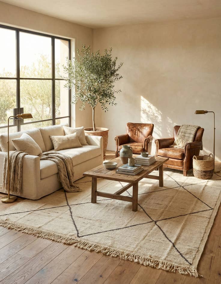 Detail image of 7' 10 x 10' 4  Hand Knotted Moroccan Wool Rug