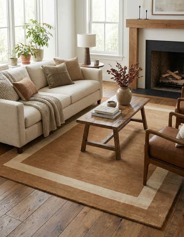 6' 1 x 9' Jill Zarin Border Wool Rug