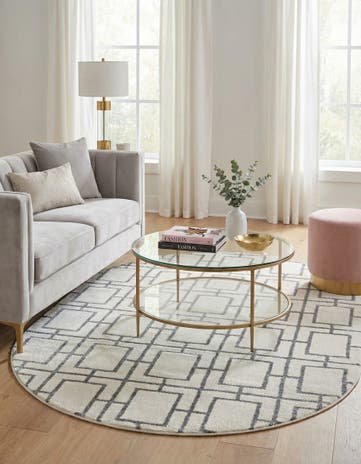 5' 3 x 8' Marilyn Monroe™ Glam Deco Oval Rug