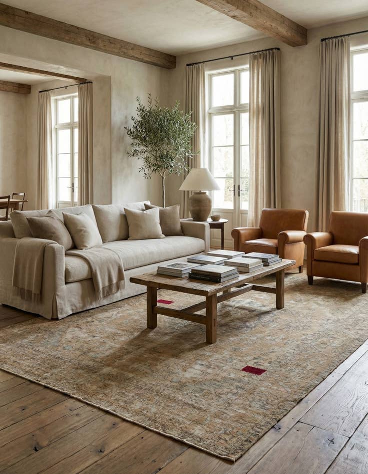 Detail image of 9' x 12' 5  Hand Knotted Ultra Vintage Persian Wool Rug