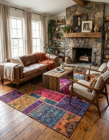5' 6 x 7' 7 Hand Knotted Ultra Vintage Persian Wool Rug