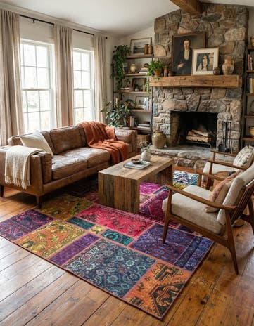 5' 6 x 7' 7 Hand Knotted Ultra Vintage Persian Wool Rug