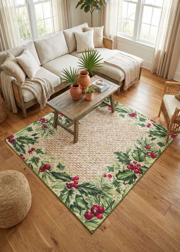 7' 10 x 7' 10 Easy-Clean Jill Zarin Caribbean Indoor / Outdoor Square Rug