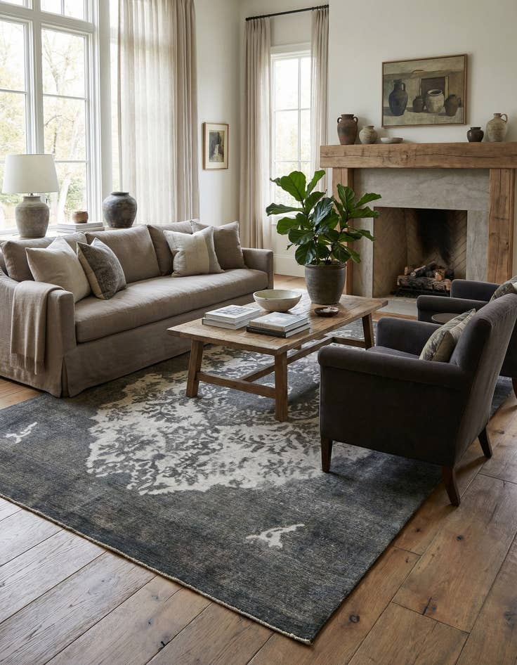 Detail image of 9' 4 x 12' 8  Hand Knotted Ultra Vintage Persian Wool Rug