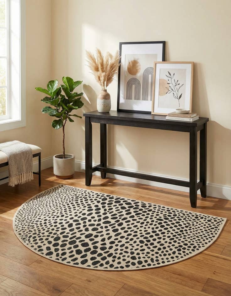 Detail image of 2' 7 x 4' Easy-Clean Jill Zarin Cape Town Indoor / Outdoor Hearth Rug