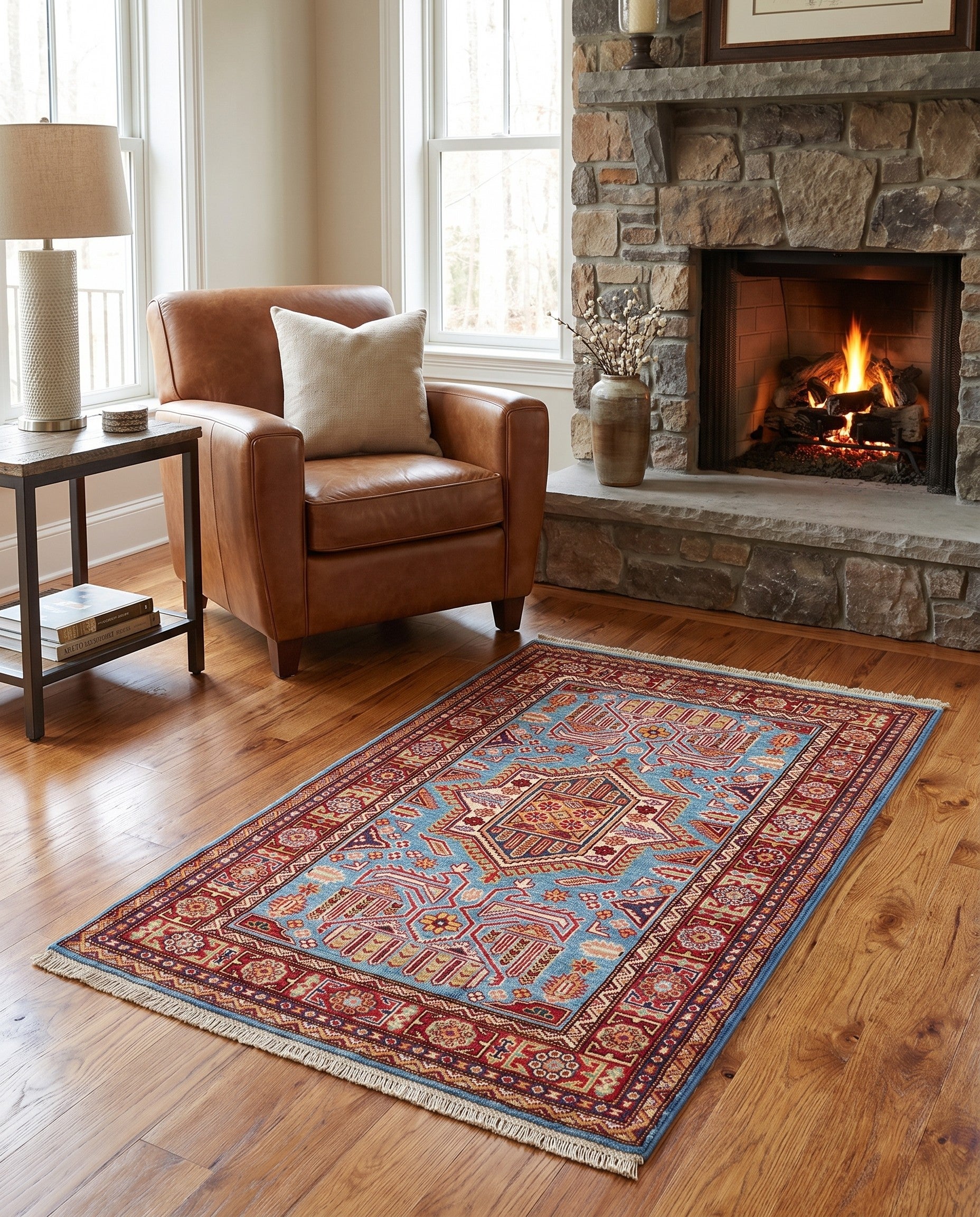 3' 3 x 5' Hand Knotted Kazak Rug