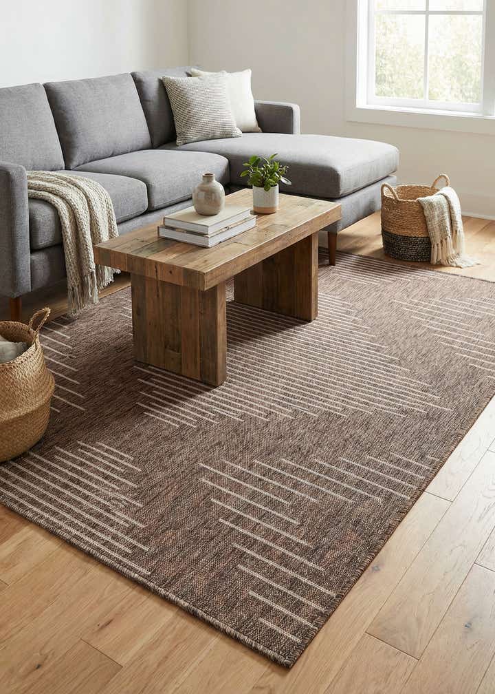 5' 3 x 8' Easy-Clean Modern Indoor / Outdoor Rug