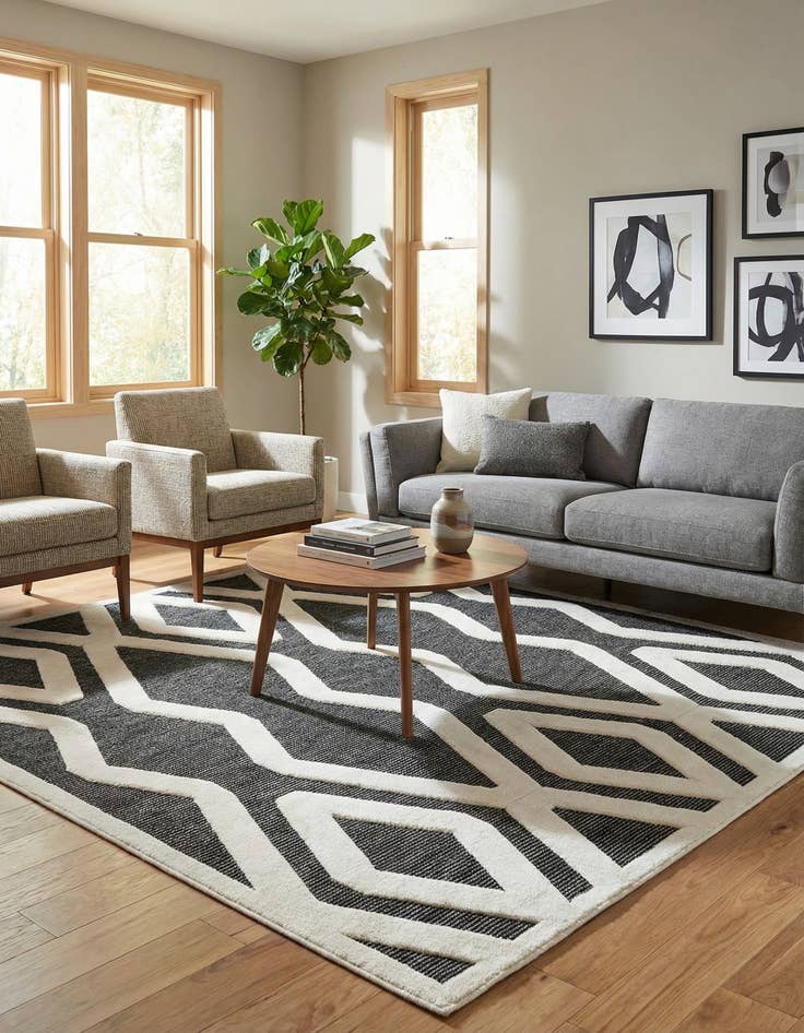 Detail image of  10' x 10' Prismatic Square Rug