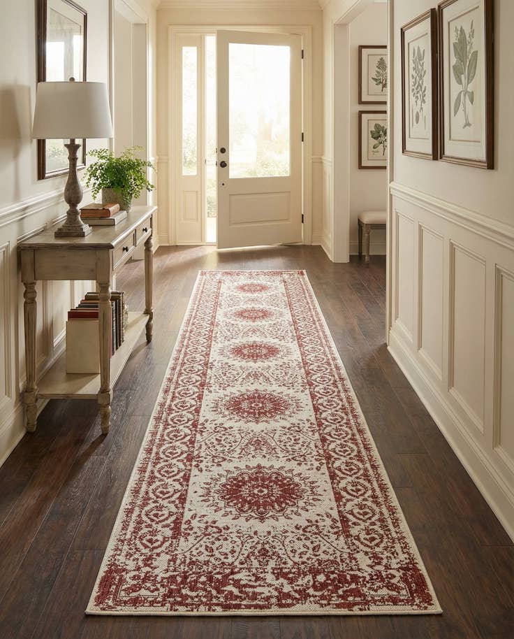 Detail image of 2' 7 x 12' Easy-Clean Traditional Indoor / Outdoor Runner Rug