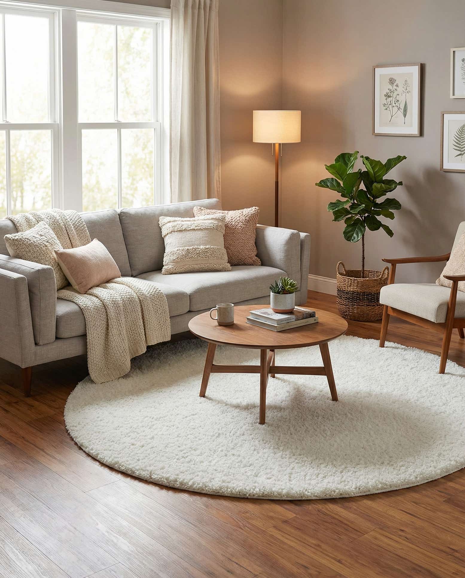 7' 10 x 7' 10 Zermatt Shag Round Rug