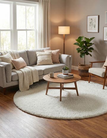 7' 10 x 7' 10 Zermatt Shag Round Rug