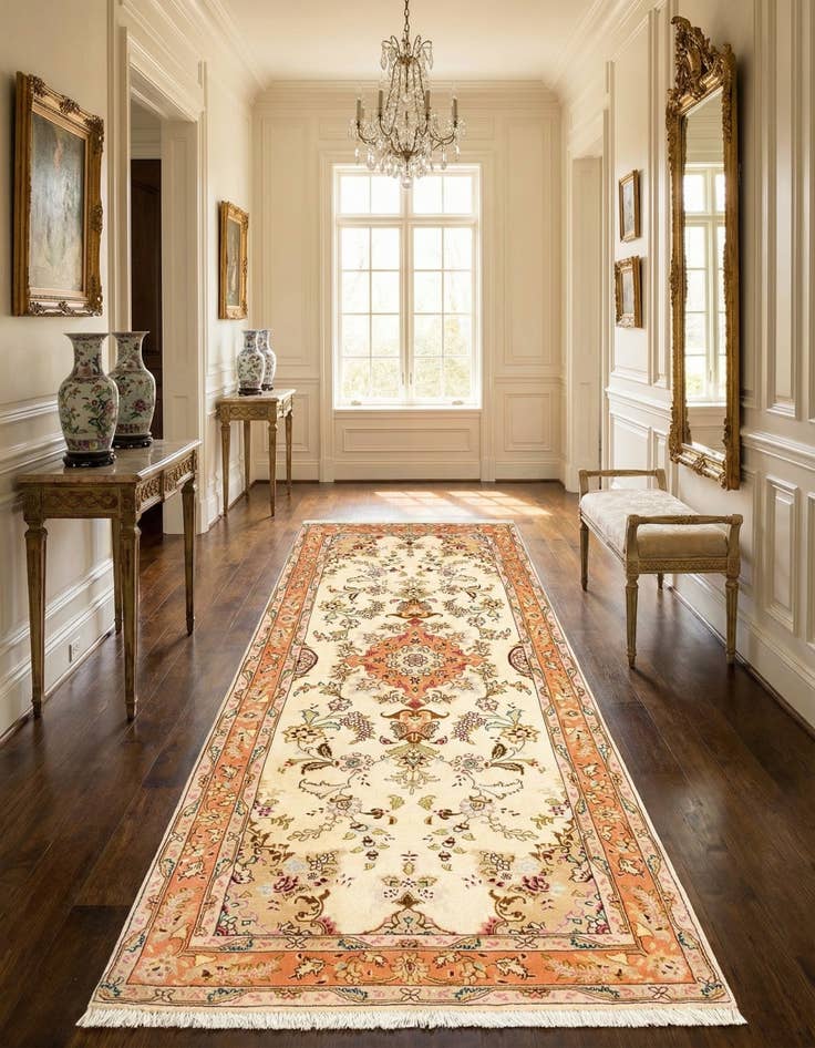 Detail image of 2' 8 x 7' Tabriz Runner Rug