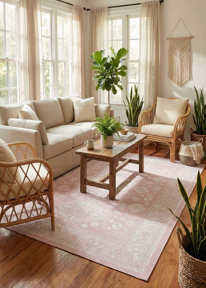 7' 10 x 11' Easy-Clean Aztec Indoor / Outdoor Rug