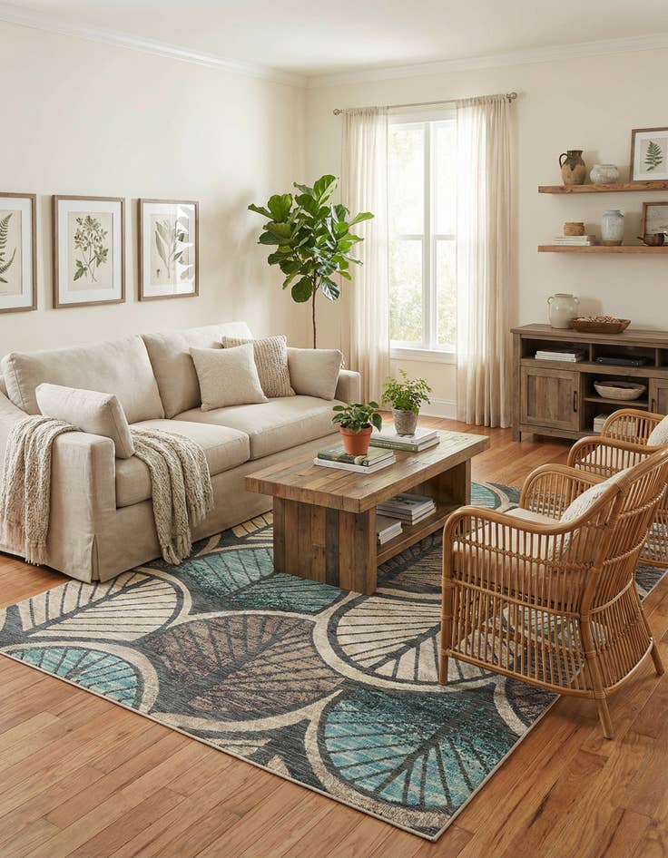 Detail image of  9' x 12'  Washable Casablanca Indoor / Outdoor Rug