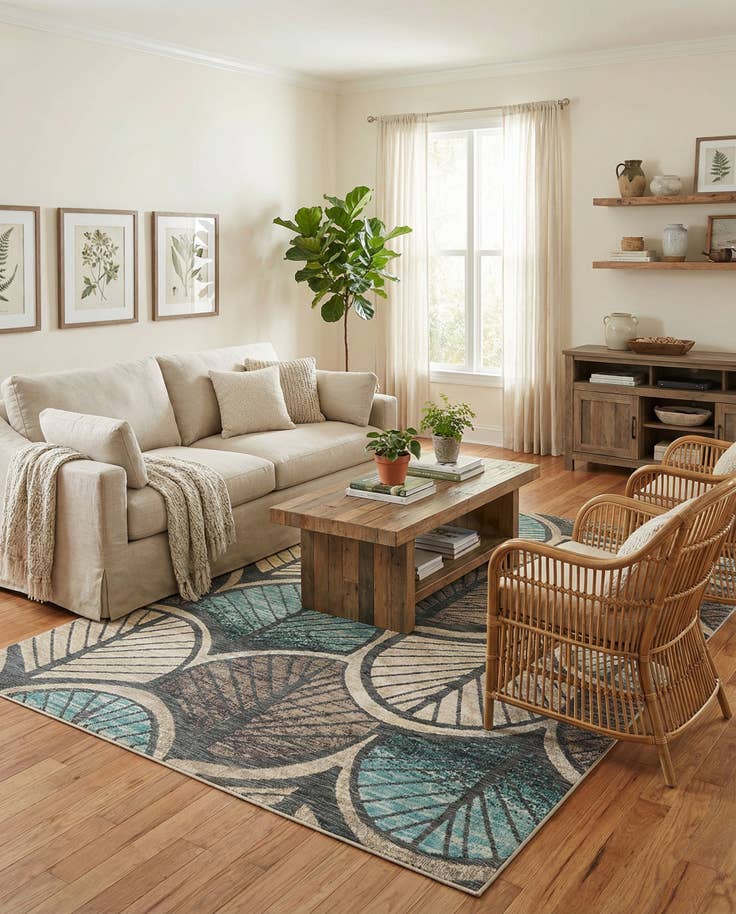 Detail image of 9' x 12' Easy-Clean Casablanca Indoor / Outdoor Rug